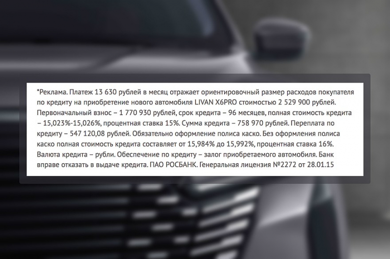 Livan X6Pro за 14 тысяч рублей в месяц: как купить надежный кроссовер на выгодных условиях